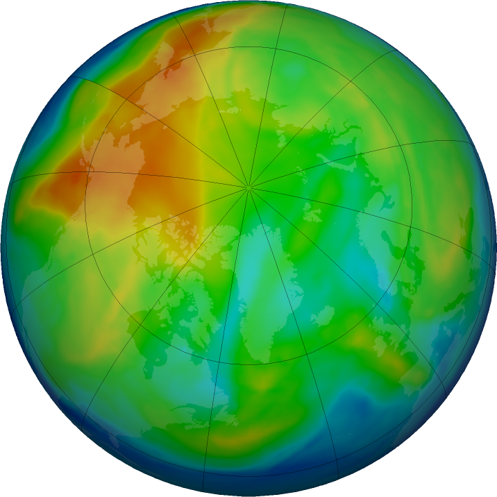 Arctic ozone map for 13 December 2018